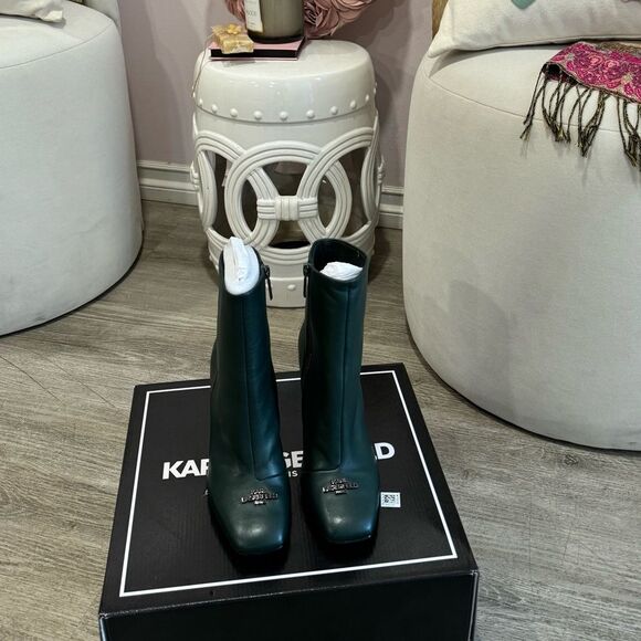 KARL LAGERFELD PARIS Women's Vica Square-Toe Dress Booties - Picture 7 of 9